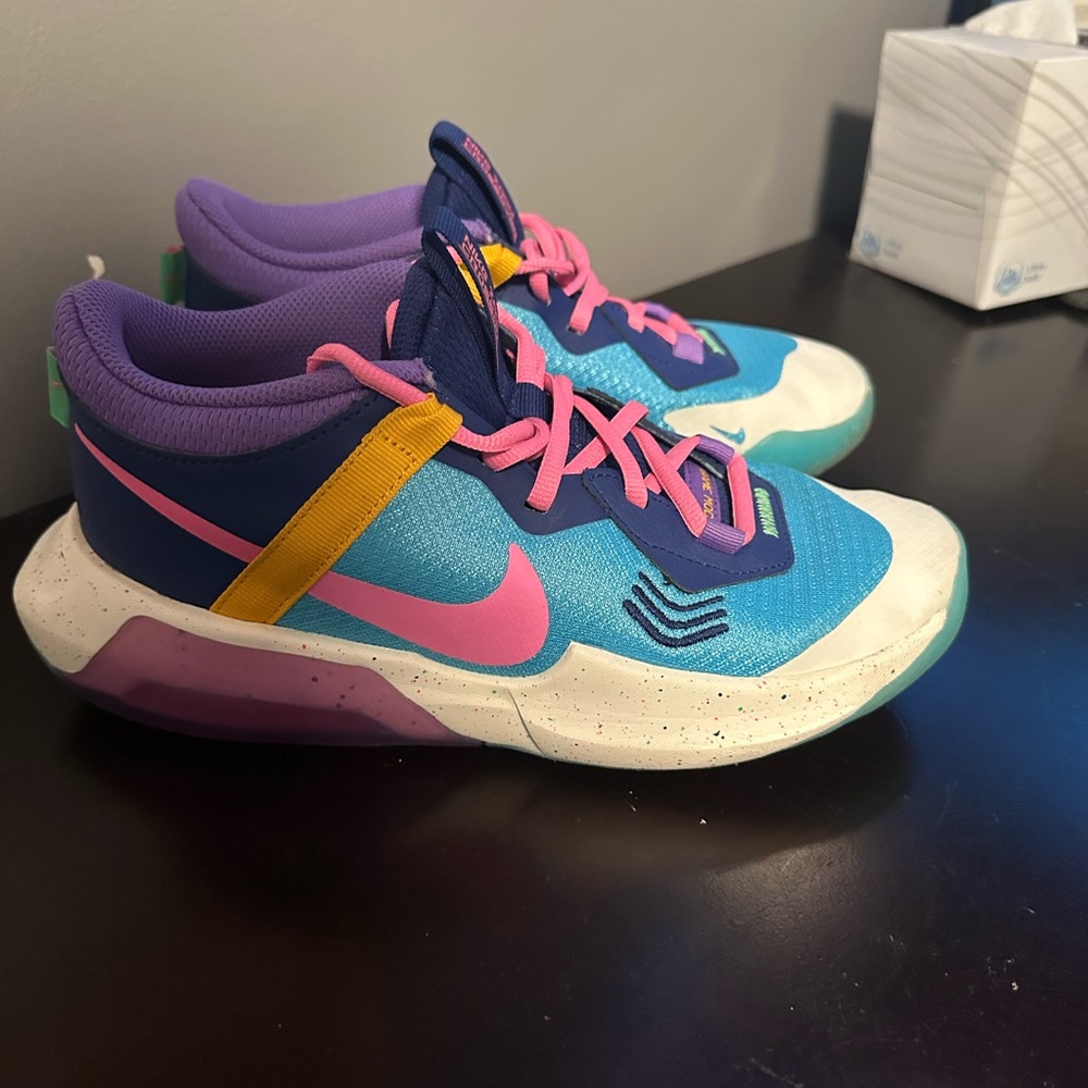 Blue and Pink Sneakers with Retro Design